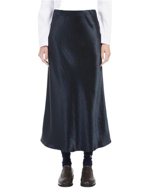Max Mara Alessio Satin Maxi Skirt - Blue