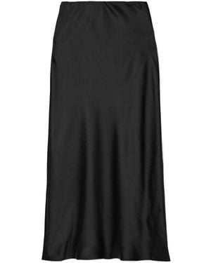 Norma Kamali Obie Bias-Cut Midi Skirt - Black