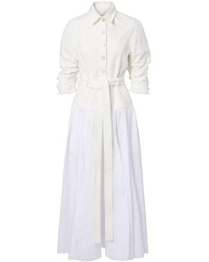 Gabriela Hearst Collared Dress - White