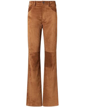 Nili Lotan High-Waisted Flared Casual Trousers - Brown