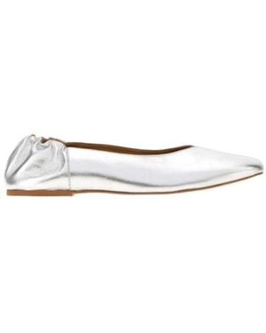 A.P.C. Square-Toe Leather Ballet Flats - White