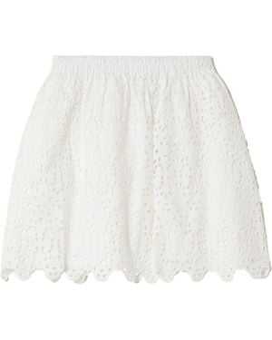 FRAME Lightweight Hollow-Out Cotton Dress - White
