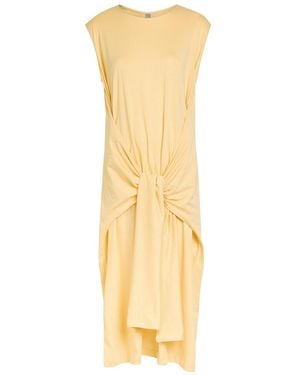 TOTEME Tie-Waist Jersey Midi Dress - Metallic