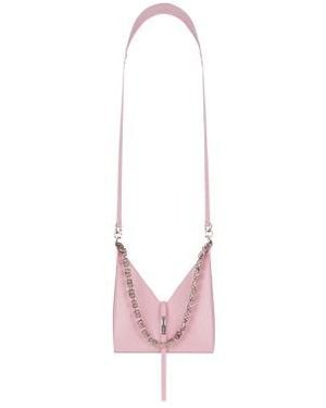 Givenchy Mini Cut-Out Chain Link Shoulder Bag - Pink