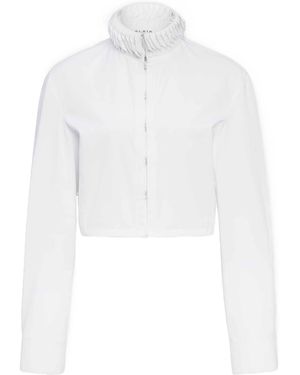 Alaïa Alaïa Poplin Cropped Blouse - White