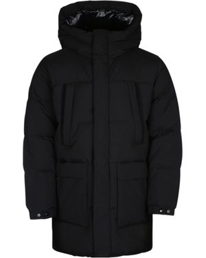 Duvetica Padded Hooded Long Jacket - Black