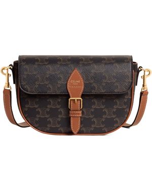 Celine Folco Shoulder Bag - Black