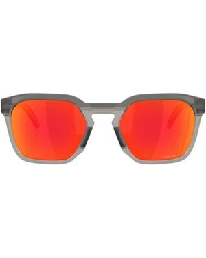 Oakley Hstn Sq Geometric-Frame Sunglasses - Red