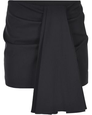 GIUSEPPE DI MORABITO Draped Knot Shorts - Blue