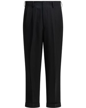 A.PRESSE Wide-Leg Tailored Pants - Black