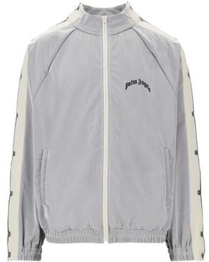 Palm Angels High-Neck Long-Sleeved Casual Jacket - Gray