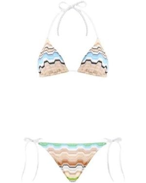 Missoni Zigzag-Patterned Bikini Set - White