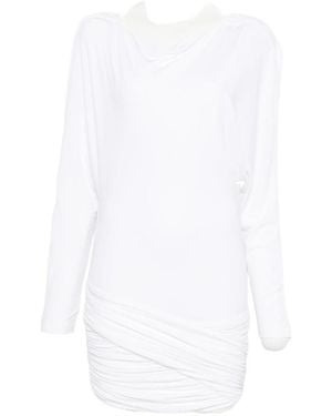 Christopher Esber Luna Cowl Draped Dress - White