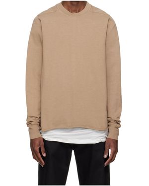 Rick Owens Temple Crew Neck Sweatshirt - Natural