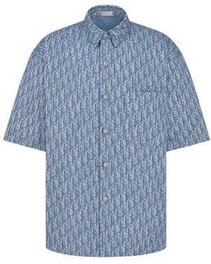 Dior Oblique Short-Sleeved Shirt - Blue