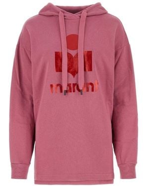 Isabel Marant Isabel Marant Étoile Long-Sleeved Drawstring Hoodie - Pink