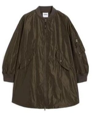 Aspesi Long Sleeved Zip-Up Coat - Brown