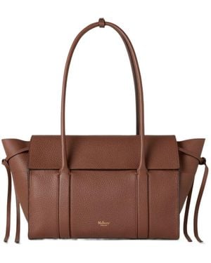 Mulberry Medium Soft Bayswater Logo Embossed Shoulder Bag - Brown