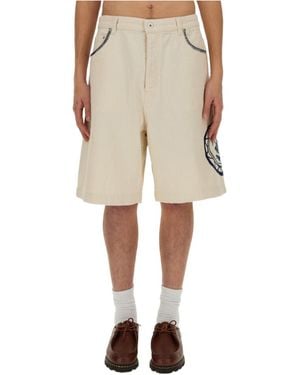 Drole de Monsieur Belt Loop Shorts - Natural