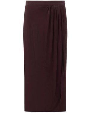 Tom Ford Pleated Midi Skirt - Purple