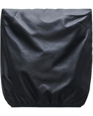 Alexander Wang Strapless Leather Bubble Top - Black