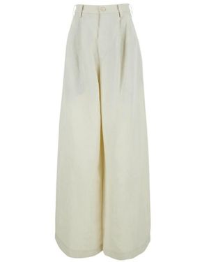 Uma Wang 'Paella' Pants With Side Pockets And Adjustable Hem In - White