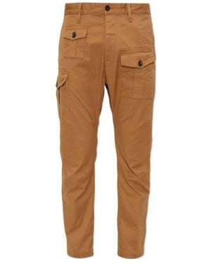 DSquared² Mid-Rise Cargo Trousers - Natural