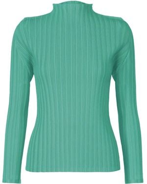 Pleats Please Issey Miyake Pleated Top - Green