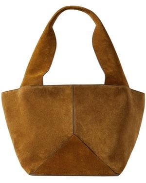 Metier Medium Suede Tote - Brown