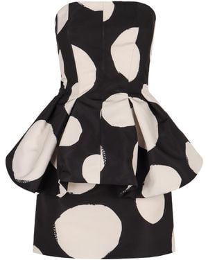 Nina Ricci Peplum Bustier Mini-Dress - Black
