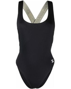 Off-White c/o Virgil Abloh Logo Brands Swimsuit - Black