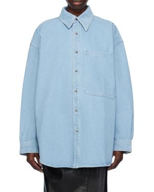 Nanushka Pocket Denim Shirt - Blue