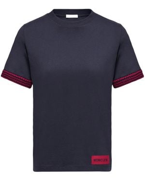 Moncler Logo Patch Crewneck T-Shirt - Blue