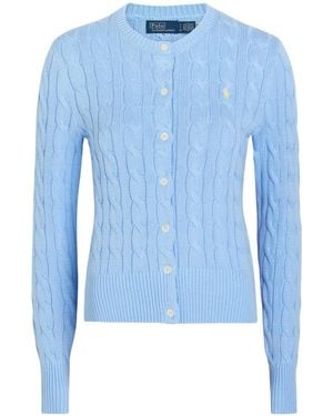 Polo Ralph Lauren Knitted Cotton Cardigan - Blue