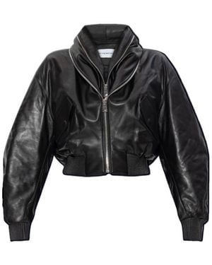Givenchy Shawl Collar Zip-Up Bomber Jacket - Black