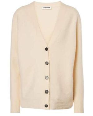 Jil Sander Wool Cardigan - Natural