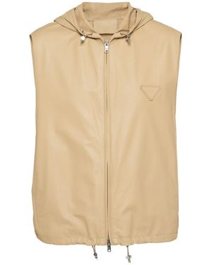 Prada Leather Vest - Natural