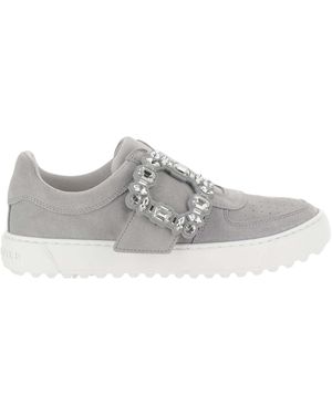 Roger Vivier Round Head Low-Cut Casual Shoes - Gray