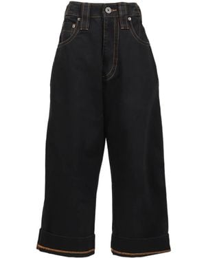 VAQUERA Baby Topstitch Turn-Up Jeans - Black