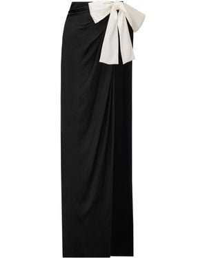Saint Laurent Tied Draped Skirt - Black