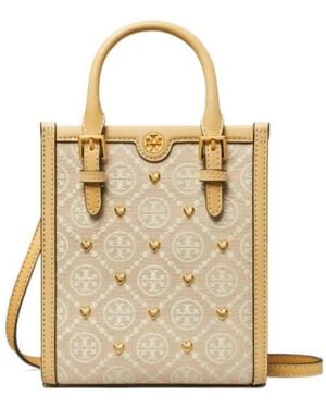Tory Burch T Monogram Mini Shoulder Bag - Natural