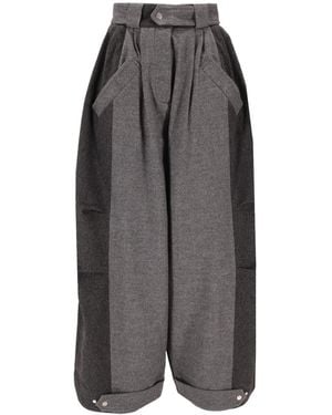 Niccolò Pasqualetti Luna Wide-Legged Pants - Gray