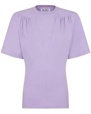 The Attico The Jewel Cut-Out Crewneck T-Shirt - Purple