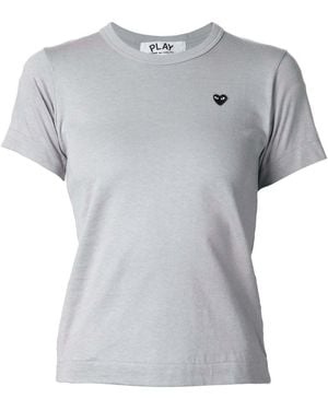 COMME DES GARÇONS PLAY Embroidered Heart T-Shirt - Grey