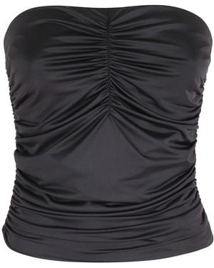 Essentiel Antwerp Ruched Bandeau Top - Black