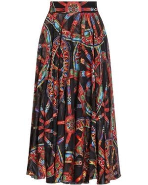 Dolce & Gabbana Long Circle Skirt - Red