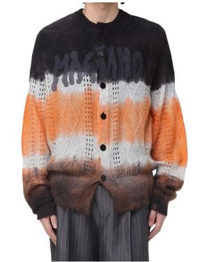 Magliano Long-Sleeved Knitted Cardigan - Grey