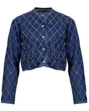 Veronica Beard Long Sleeve Casual Jacket - Blue