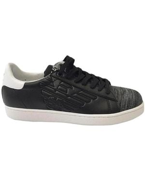 EA7 Logo Details Casual Sports Shoes - Black