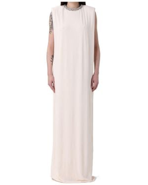 Elisabetta Franchi Crystal-Embellished Crêpe Maxi Dress - Pink